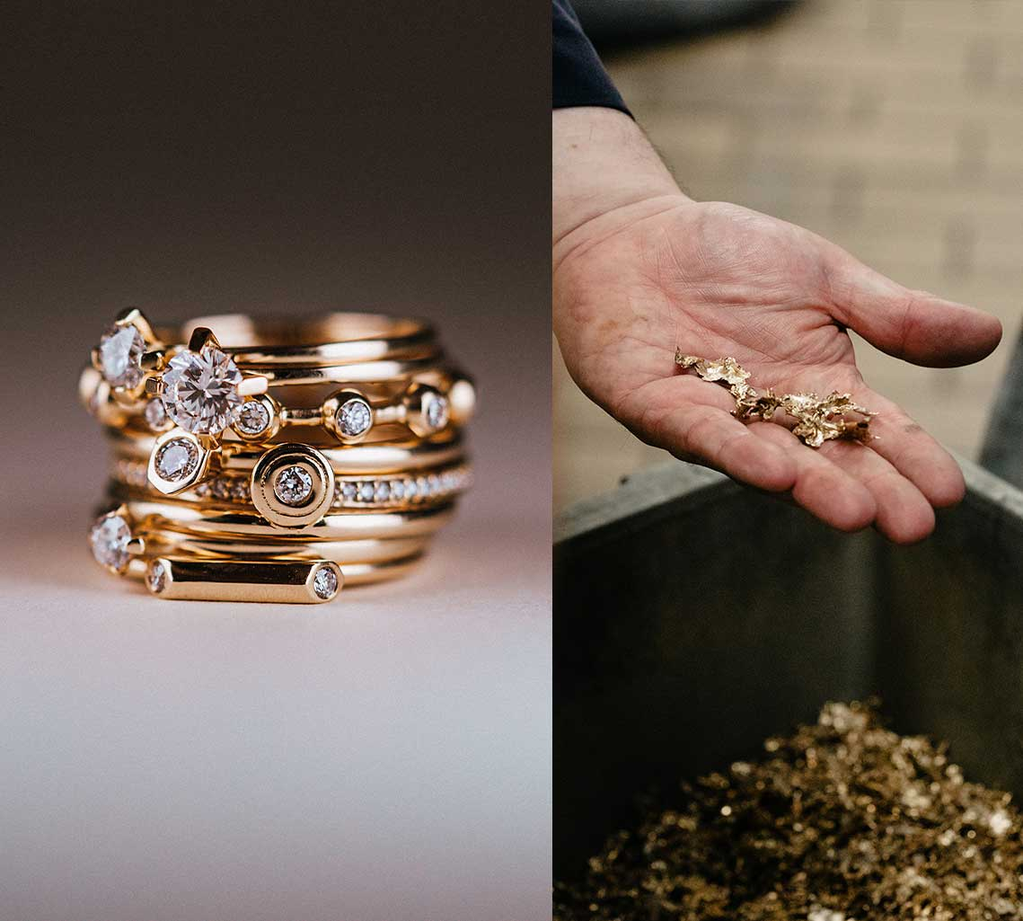 Recycled gold jewelry discount