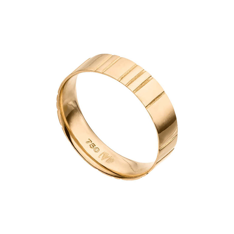 Breiter recycling Gelbgold Ehering
