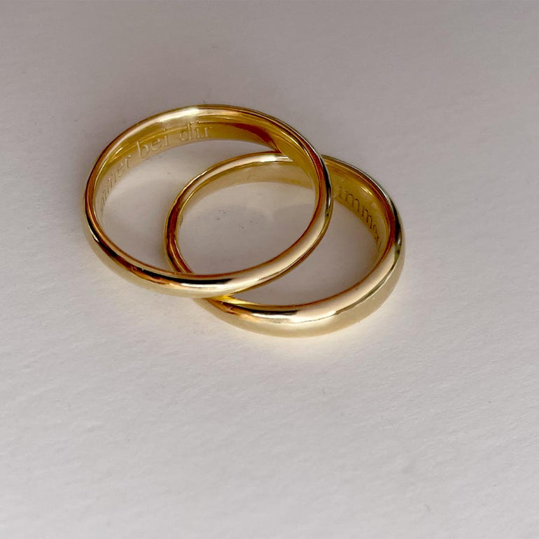 Eheringe Dome design individuell graviert