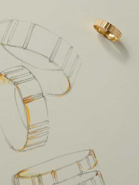 Ehering skizze mit Ring