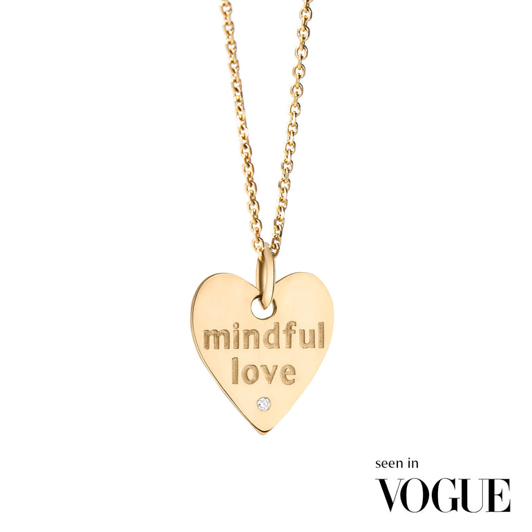 Herz Kette aus Gold mit Labor Diamant
