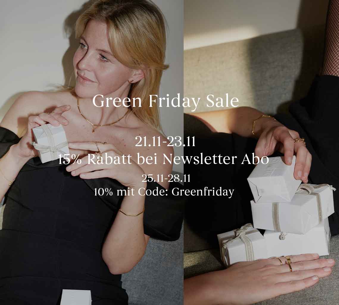 Rabatt auf hochwertigen Designerschmuck zum Green Friday und der Black Week
