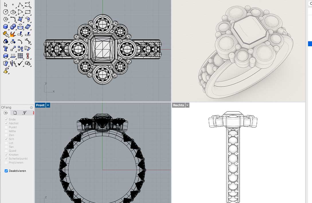 CAD Design eines Ringes von Maren Jewellery 