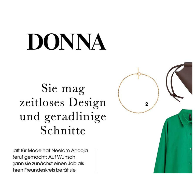 Donne zeigt das Maren Jewellery Essential Armband als zeitlose Design Emfehlung
