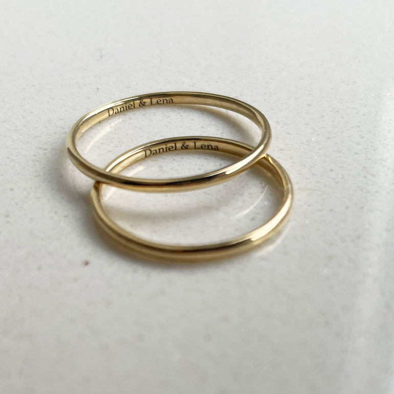 eheringe schmal mit Gravur