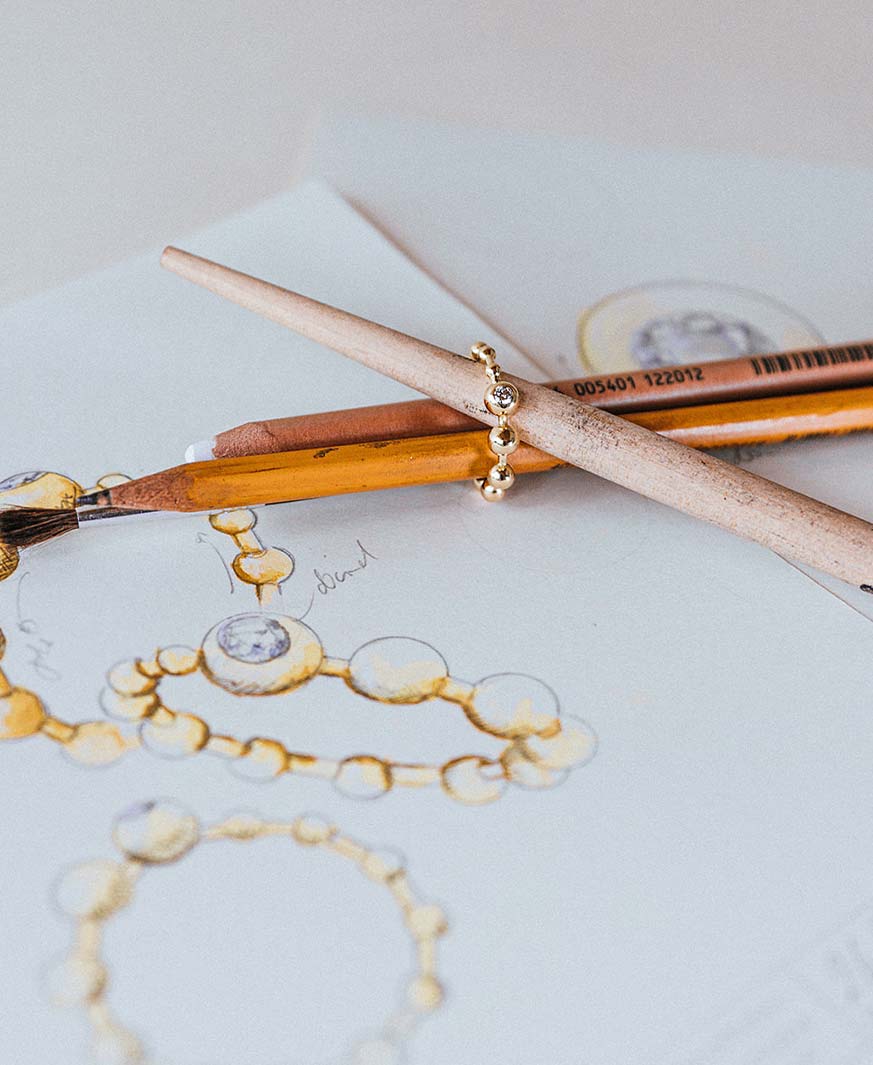 Designer Ring aus recyceltem Gold mit RJC Zertifikat