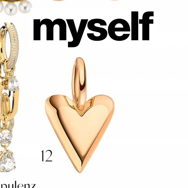Myself zeigt unser Gold Herz Anhänger