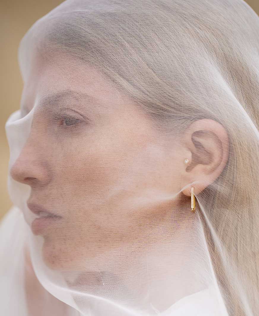 B Corp zertifizierte Gold Ohrringe