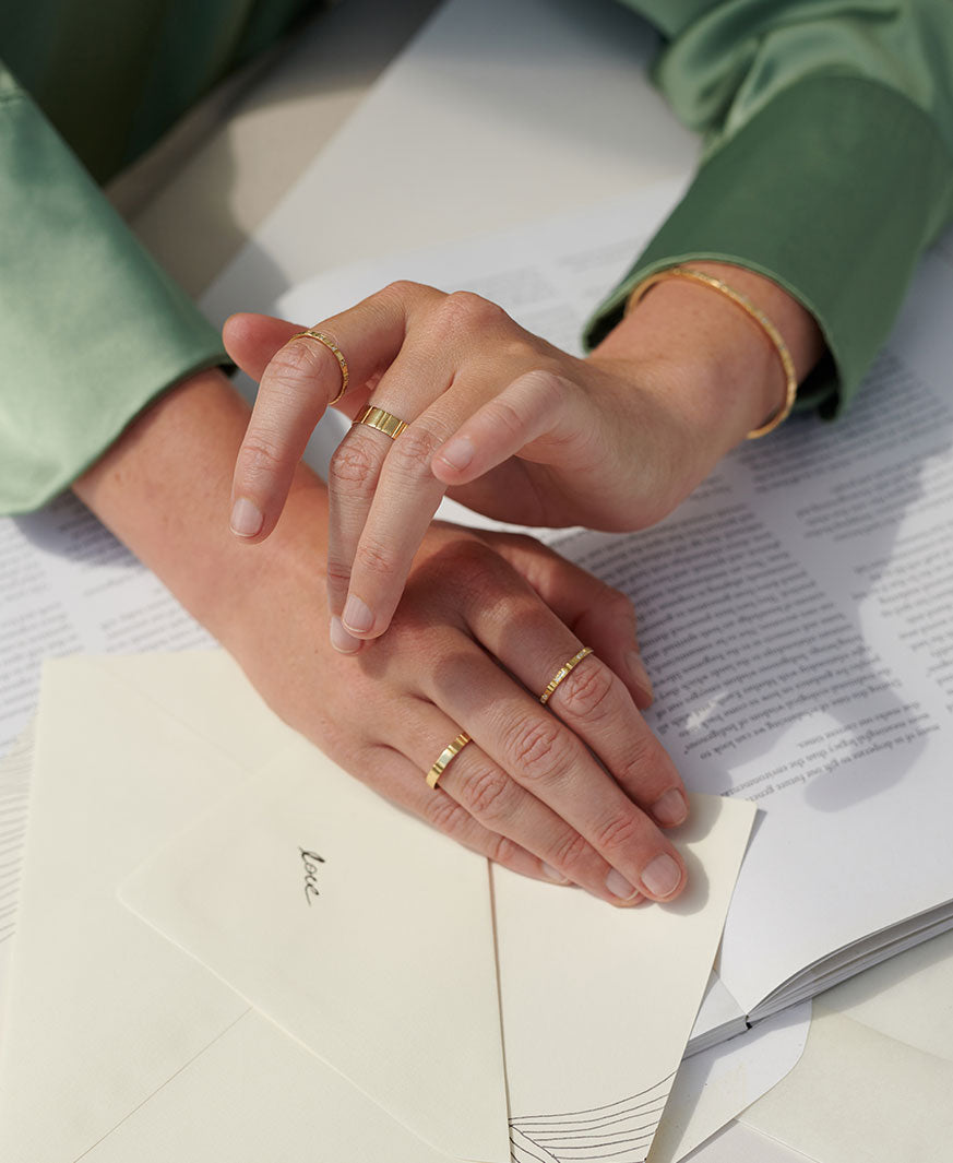 Ringe aus recyceltem 18 Karat Golf