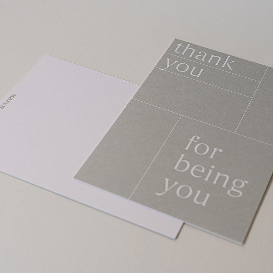 Thank you Postkarte & Dankeskarte