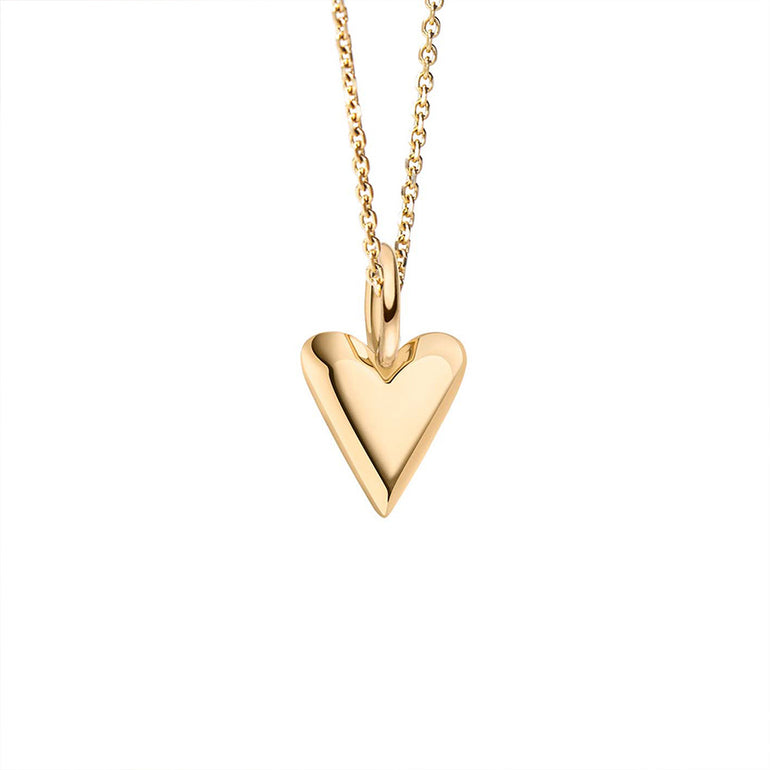Kette mit Herz Anhänger aus recycling Gold