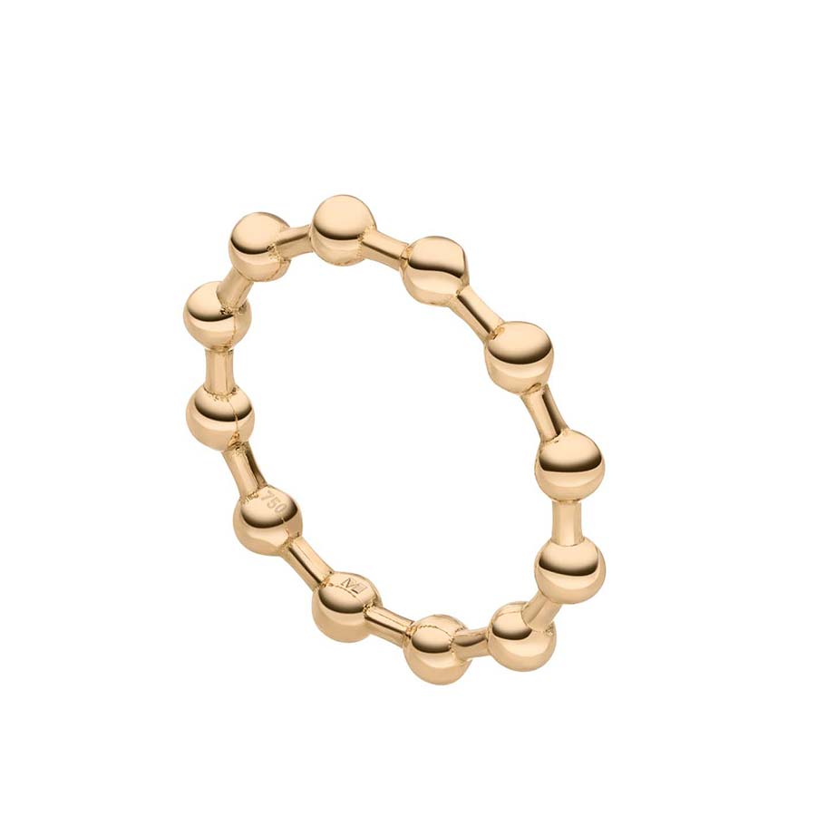 Kugelring Gold: Perlen aus 18 Karat Echtgold