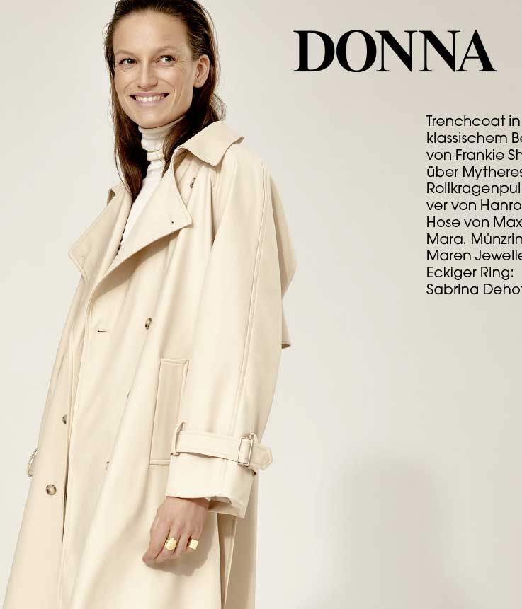 Nachhaltiger Schmuck von Maren Jewellery wird in der Donna gezeigt