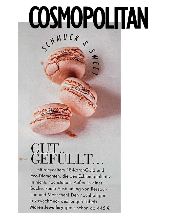 Die Cosmopolitan präsentiert die nachhaltigen Solitär Verlobungsringe von Maren Jewellery
