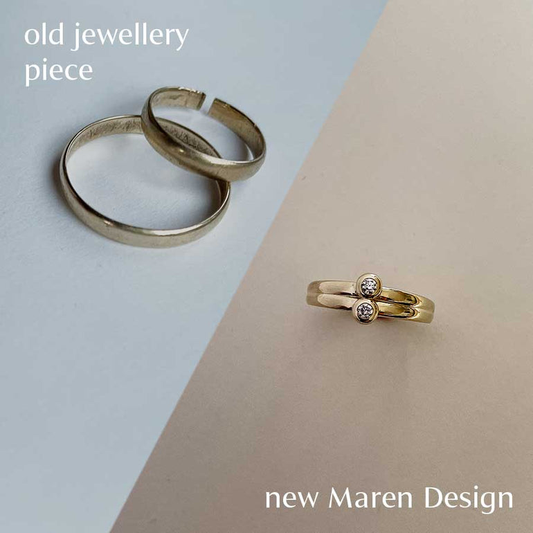 Alte Ringe zu neuem Umarbeiten lassen