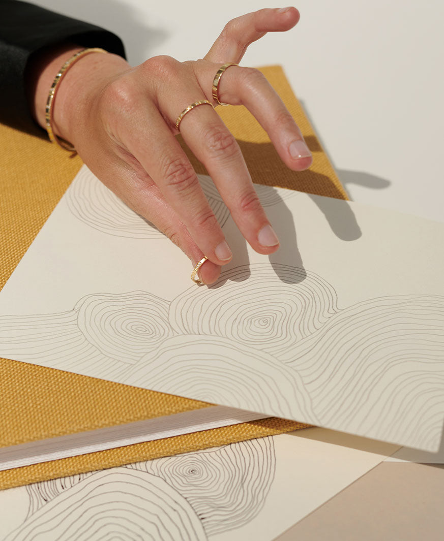 Skizzen für Schmuck Entwürfe und Schmuckesign von Maren Jewellery