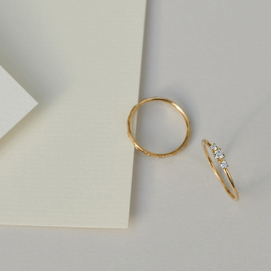 Ring mit 3 Steinen Verlobungsring