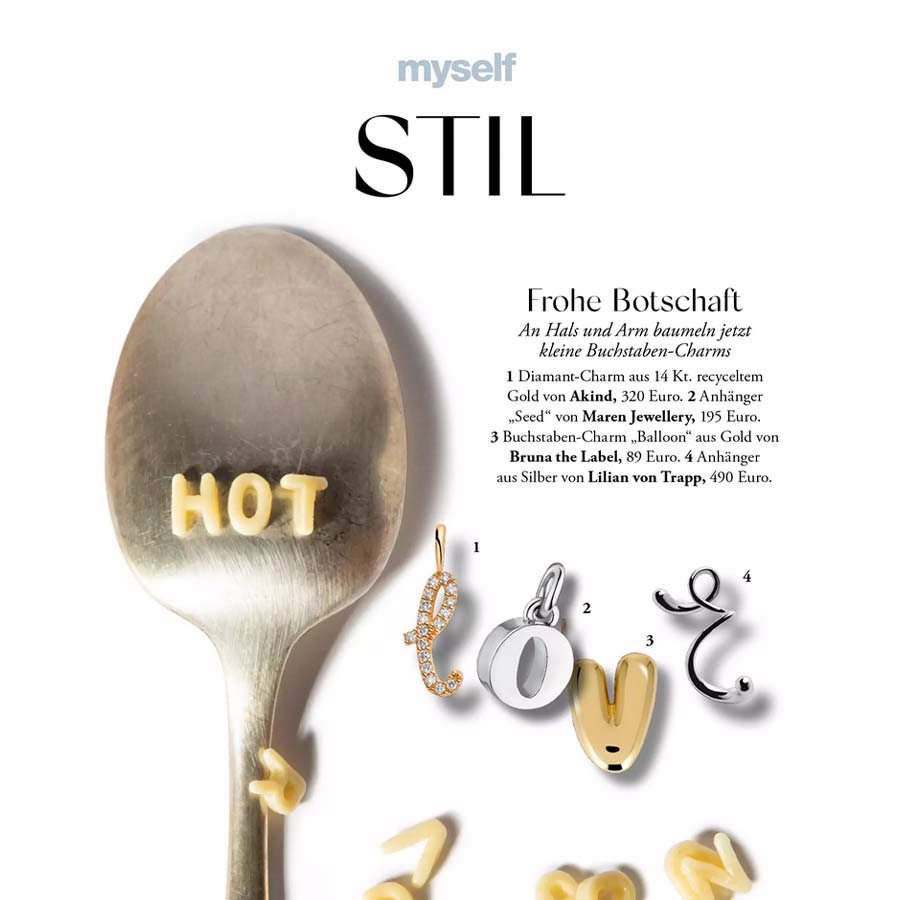 Silber Buchstaben in der Myself