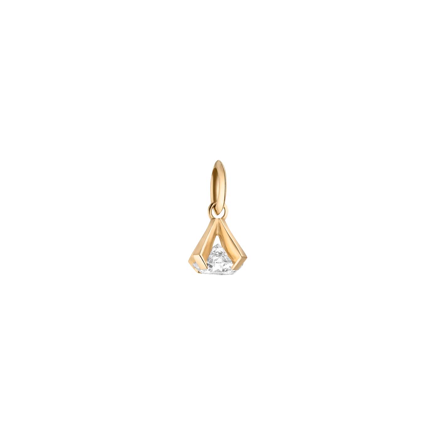 Solitär Anhänger mit synthetischem Diamant