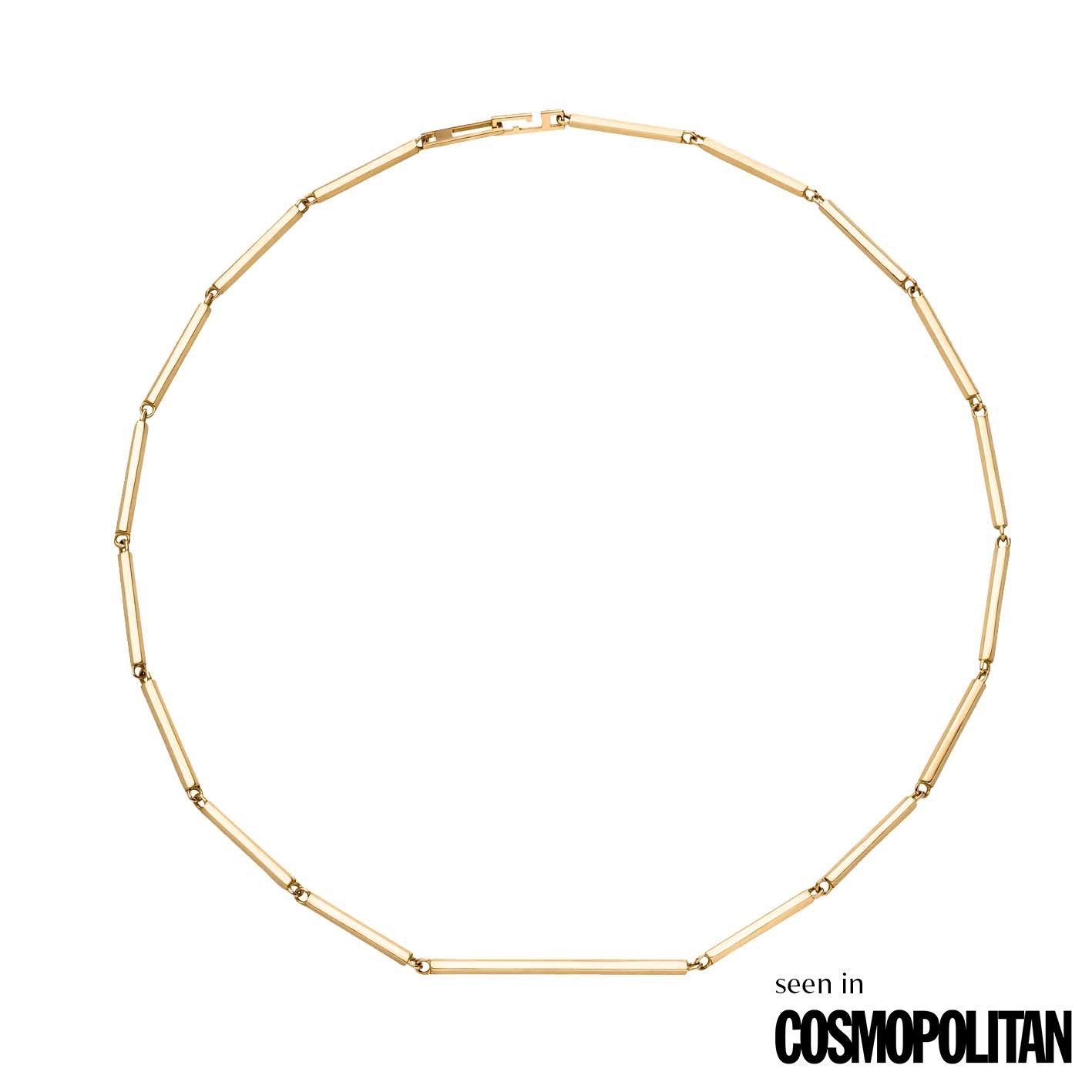 Elegante Stab Kette aus 750er Gelbgold