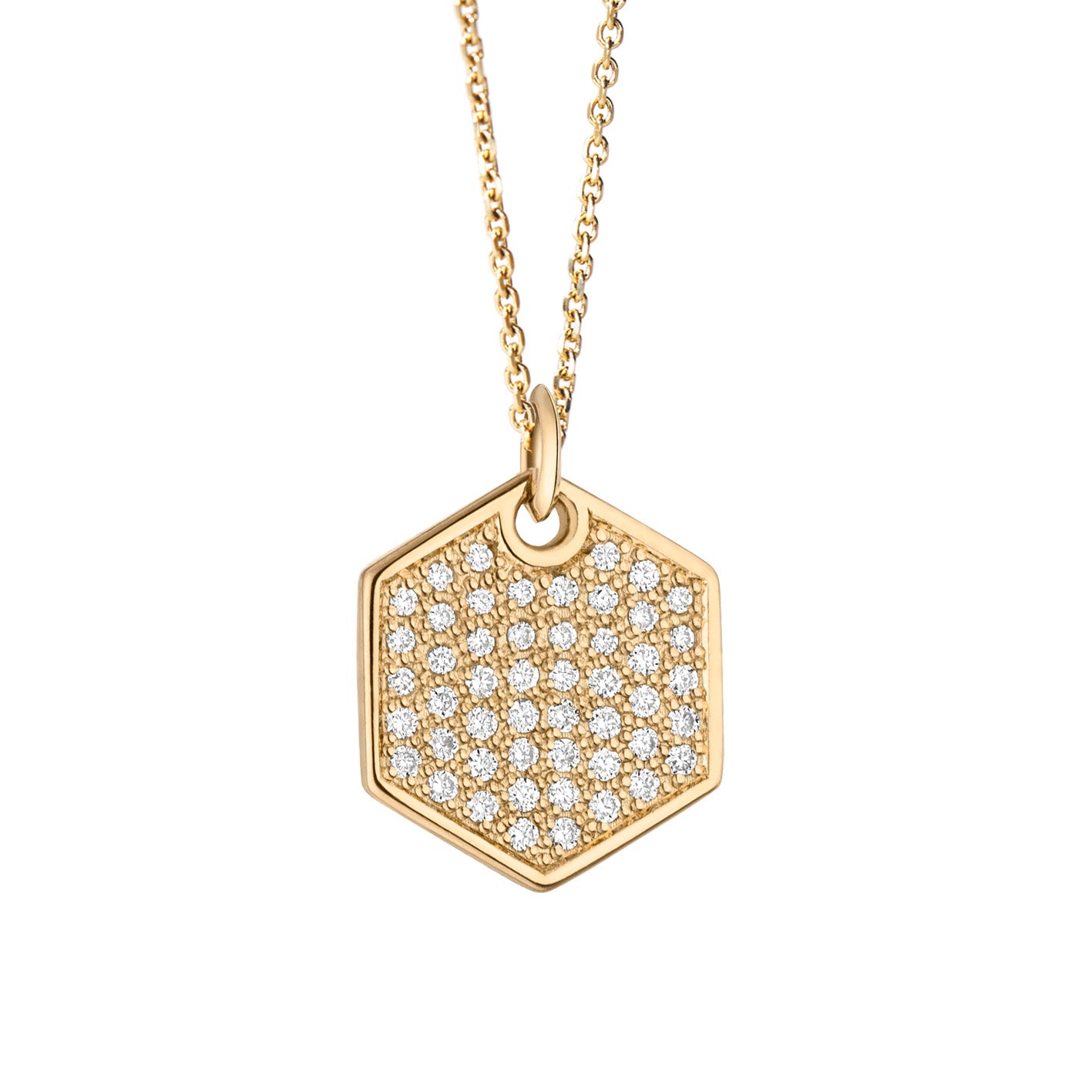 Medaillon Kette aus Gold und Diamanten