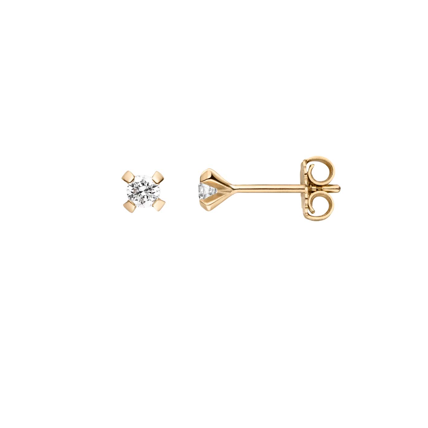 Ohrstecker Paar Solitär Labor Diamant für Damen