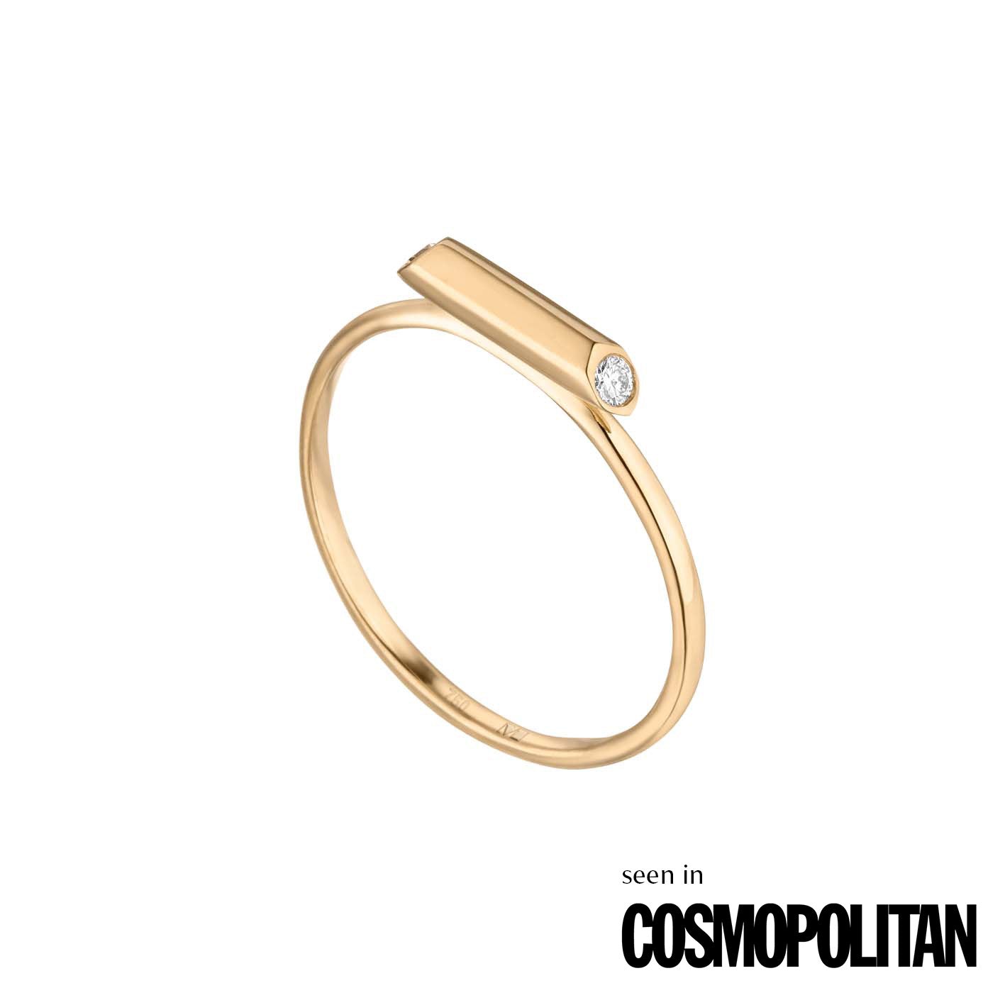 Schlichter Sunbeam Designer Ring aus Gold