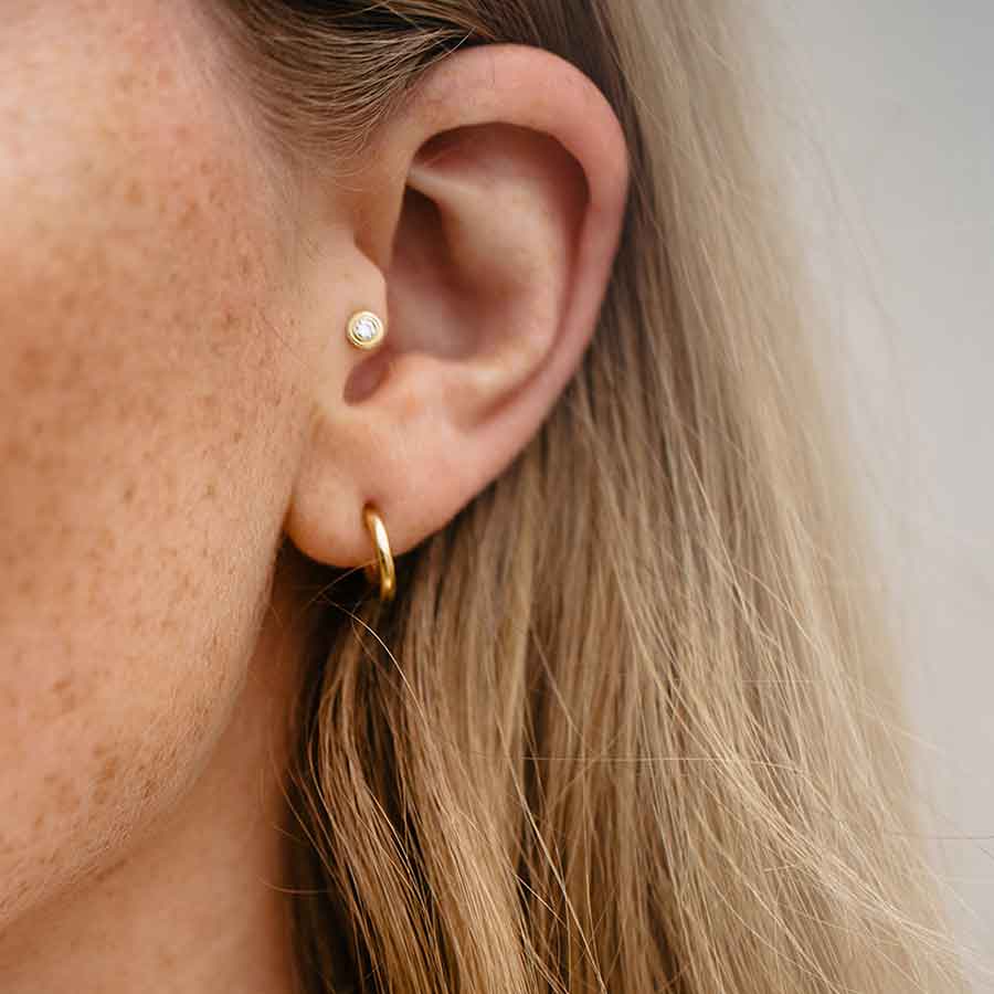 Gold hoop earrings online discount